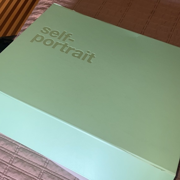 SELF-PORTRAIT Ivory Blossom Sequin Two Tier Midi Dress - Picture 9 of 12